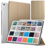 DuraSafe Cases PU Leather Smart Tri Fold Cover with Translucent Back for iPad Air 3 2019-10.5" A2152 A2123 A2153 A2154 Tablets - Gold