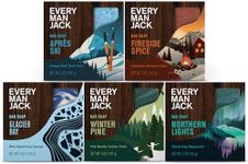 Every Man Jack Polar Plunge Mens Bar Soap Gift Set - Invigorating Winter Scents - Deeply Cleans, Hydrates with Naturally Derived Ingredients - 5 Bar Variety Pack