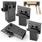 TFMUZERT Elevator Bracket, Deer Stand Brackets 4x4, Deer Blind Bracket with Powder Coating, Outdoor Angle Bracket for Hunting Box Blind, Elevated Platform, Tree Stand, Shooting Shack, Pergolas, 4 PCS