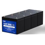 48V 100Ah Lithium Battery, 5.12KWH LiFeO4 Mini Size Battery with Built-in 100A BMS, 15000+ Lithium Deep Cycle Golf Cart Battery 48V, Perfect for Golf Carts, Motorhome, Trolling Motor, Camping