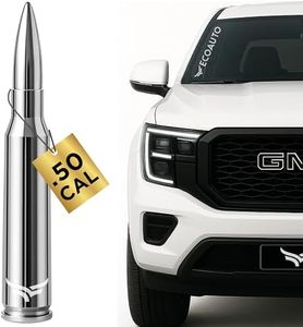 50 Cal Badass Bullet Antenna® Fits Chevy Silverado & GMC Sierra Truck Accessories — Short Replacement Antenna for Trucks — Chevy Silverado 1500 Accessories — Ditch The Whip & Upgrade Your Truck
