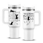 Music Tumbler Cup with Lid and Handle 40oz, Music Teacher Appreciation Gifts for Men Women, 40oz Music Travel Coffee Mug for Music Lover/Teacher/Friend