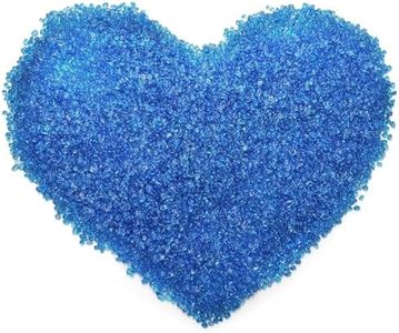 Lawei 5LB Fish Tank Gravel, Polished Small Aquarium Substrate Gravel Sand, Blue Sea Glass Beads for Vases, Irregular Decorative Pebbles Stones for Aquarium, Garden, Vase Fillers, Succulent Plants