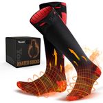 Yoassi Heated Socks for Men Women, 4 Temperature Settings, 9-Hour Battery Life, Rechargeable, Perfect for Camping Fishing Cycling Skiing