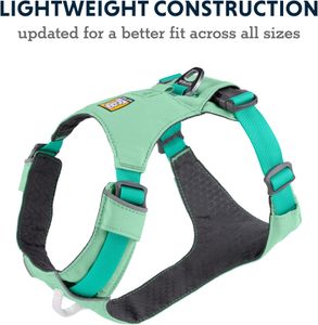 RUFFWEAR Hi & Light Dog Harness – Adjustable No Pull, Sage Green (S, 56-69cm)