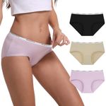 INNERSY Women's Bamboo Underwear Breathable & Cool Hipster Panties for Summer 3-Pack(Daisy Pink,XX-Large)