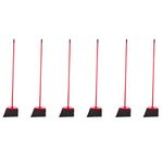 Amazon Basics Angle Broom with Metal Handle - 6-Pack(Previously AmazonCommercial Brand)