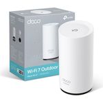 TP-Link Deco BE25-Outdoor BE3600 Outdoor Wifi Extender for Deco, Weatherproof IP65 Mesh WiFi 7 Router, PoE/AC Power Supply, AI-Driven Seamless Mesh, Alexa/Google Assistant Compatible, HomeShield