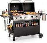 Captiva Designs Gas Grill Griddle Combo, 696SQ.IN. Propane Flat Top & BBQ