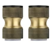 FAST Brass Antique Heavy Duty Round Lining Checks Sofa Legs with Rubber Pads for Sofa Bed Furniture Fitting - FSL03 (Brass Gold & Black, 3 Inch)