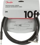 Fender Professional Series Instrument Cable - 10 ft - STR/ANG - black, 3 metre