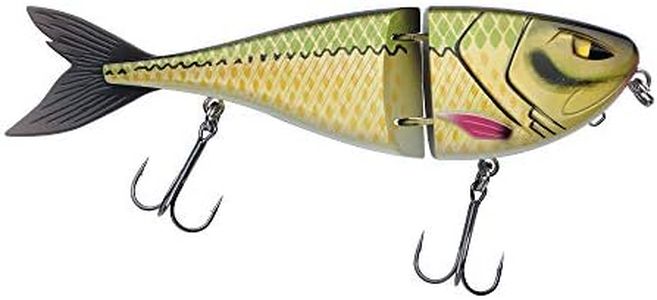 Berkley Zilla Jointed Glider, Fishing Hook, Hard Lures, Slow Sinking Glide Bait with Fusion 19 Treble Hooks, extreme Loud Rattle, Lead Free PredatorFishing, Pike, Unisex, Ayu Green, 44g | 135mm