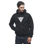 Dainese - Daemon-X Safety Hoodie Full Zip, Fabric Motorcycle Sweatshirt, Shoulder And Elbow Protectors, Men's Motorcycle Jacket, Black/Black/White, 52