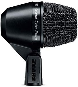 Shure SHR-PGA52XLR Cardioid Dynamic Kick Drum Microphone with XLR-XLR Cable, Black Metallic Finish