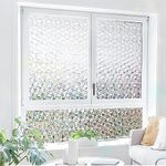 FATIVO Privacy Window Films Reflective 3D: 60x200cm Static Adhesive 3D Diamond Colorful Glass Non-Adhesive Window Door Films Static Cling Window Film Privacy Fit for Smooth Glass Surface