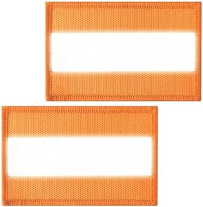 2pcs Reflective Safety Patches Hook and Loop Reflective Patch for Night Sports, Labor Wear, Rain Jackets, Hikers, Dog Vest, Firefighter Rescue Police（Strip-Shaped, Orange）