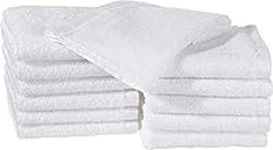 AmazonBasics Cotton Washcloths - 12-Pack White