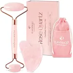 Rose Quartz Face Roller and Rose Qu