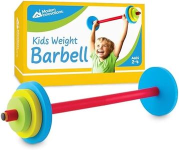 Modern Innovations Kids Barbell Weight Set, Toy Workout Equipment, Kid Weights for Exercise, Toddler Fun & Fitness (Colorful)…