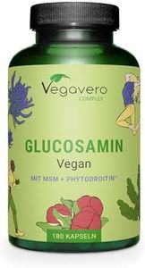 Glucosamina Complex Vegavero® | CONDROITINA + MSM | Articulaciones + Antiinflamatorio + Cartílago | 100% VEGANO | Harpagofito + Zinc+ Vitamina C | 180 Cápsulas