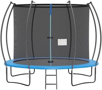 FDW Trampoline 10Ft with Enclosure Outdoor Fitness Trampoline PVC Spring Cover Padding for Children and Adults