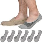 Jormatt 6 Pairs No Show Socks Mens Cotton Athletic Sports Trainer Socks, Low Cut Invisiable Socks With Non Slip Grips, mens shoe size 5-9