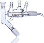 Laboy Glass Short Path Head with Vigreux Vacuum Apparatus with 14/20 Lower Inner Joints & 10/18 Thermometer Joint Liebig Condenser Lab Glassware