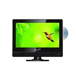 Supersonic SC-1312 13.3-Inch ELED FHD TV with Built-in DVD Player, HDMI, USB, SD, 1080p, Dual Tuners, Multi-Language OSD and AC/DC Compatibility - Perfect RV & Kitchen TV