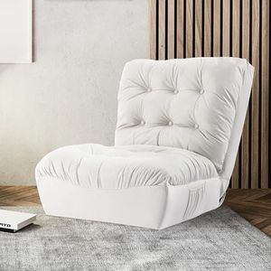 LEVEDE Accent Recliner Chair Convertible AC1001 (White Without Legs)