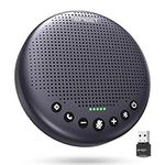 EMEET Conference Speaker and Microphone w/8 Mics, 360° Voice Pickup, Noise Reduction, Bluetooth/USB/Dongle Speakerphone for 10 People w/Daisy Chain for 18, Compatible w/Leading Platforms, 2024 Version