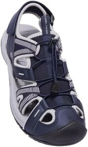 CAMEL CROWN Hiking Sandals for Men Waterproof Closed Toe Water Sandals Athletic Outdoor Sandals Adjustable Summer Sandals for Beach Sport Fishing Walking, Blue, 9.5