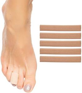 ZenToes Open Toe Tubes Fabric Gel Lined Sleeve Protectors for Corns, Blisters, Hammertoes - 5 Pack - 29” of Tubing (Medium)