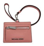 Michael Kors Women's Jet Set Travel Saffiano Leather Card Case Lanyard (Primrose), Primrose, Lanyard Card Case