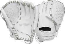 Easton | Professional Collection Fastpitch Softball Glove | Right Hand Throw | 12.5" - Basket Web | White/Grey