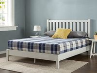 Zinus Deluxe Wood Platform Bed with Slatted Headboard / No Box Spring Needed / Wood Slat Support, Full