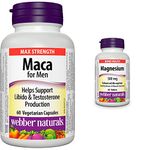 Webber Naturals Maca for Men + Magnesium 500 mg | Men's Vitality and Bone Health Bundle