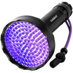 GLOSSDAY Blacklight Flashlight,128 LED UV Flashlights, Upgraded Bright Ultraviolet Flashlight Professional Black Light Pet Urine Detector for Dog/Cat, Hunting Scorpions