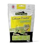 Reptile World Calcium Powder 100g Pouch, Calcium for Tortoises, Bearded Dragons