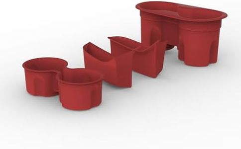 Interior Silicone Liner Insert Custom Fit for 2007-2017 Jeep Wrangler JK 4 Doors, Covers Door Handles and car Cup Holders, Easy to Install and Clean, Interior Accessories (Red, 4-Piece Set)