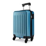 Kono 19 inch Carry On Luggage Lightweight Hard Shell Hand Suitcases ABS 4 Wheel Spinner Luggage 2 Year Warranty Durable (Navy)