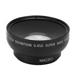 46MM 0.45X Wide Angle Macro Lens - Aluminum Alloy + Optical Glass - for Landscape Photography - Camera Super Wide Angle Lens - for All 46MM Diameter Camera Lenses