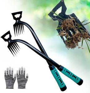 Weed Puller Tool-2Pcs Gardening Hand Weeder Tools, 2024 New Weeding Artifact Uprooting Weeding Tool, Manganese Steel Weed Removal TooL, 6 Teethes Dual Purpose Manual Weed Pulling Tool for Yard Gardenl