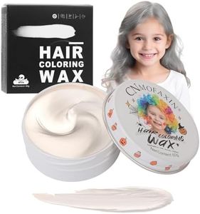 Temporary Silver White Hair Color Wax for Kids, Women Men Colored Hair Styling Mud, Washable Style Dye for Girl Boy Teens, DIY Instant Hair Coloring Gel Cream for Cosplay Halloween Children's Day