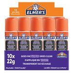 Elmer's Disappearing Purple Glue Sticks | Dries Clear | Great for Schools & Crafting | Washable & Child-Friendly | 22g | 10 Count