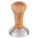 Metallurgica Motta 58 mm Olive Wood Tamper with Flat Stainless Steel Base