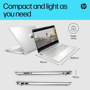 HP 15.6" Laptop – Intel i5, 8GB RAM, 256GB SSD, Silver