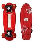 16" / 22" Kids Cruiser Skateboard Mini Complete Skateboard for Children Beginners Girls Boys Unisex Retro Skaters Skatepark 6 COLOURS (Red 16 inch)