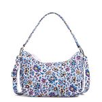 Vera Bradley Women's Frannie Crescent Crossbody Purse, Cloud Vine Multi-Recycled Cotton, One Size