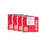 TOTM Light Flow Pads with Wings | Certified Organic Cotton | Compostable Wrappers | Naturally Soft, Absorbent & Super Comfy | 4 Packs | 40 Pads