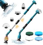 MaxAwe Electric Spin Scrubber for Ma-kita 18V, Cordless ​Shower Cleaner with Free Adjustable Extension Arm, 1000RPM Clean Brush Waterproof with 8 Replaceable Heads for Tile Tub Kitchen Floor Bathroom